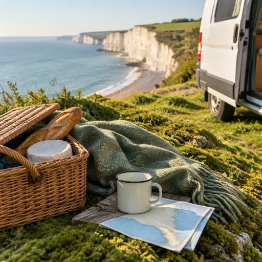 Road trip en Normandie : itinéraire côtier en van entre falaises, plages et villages de caractère