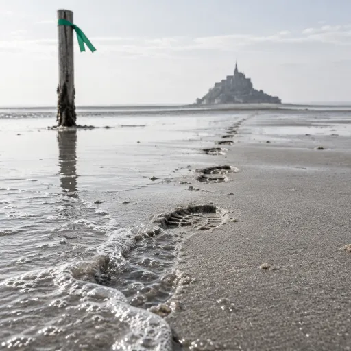 Pèlerinage de la Saint-Michel : marcher vers le Mont dans la lumière rase de septembre