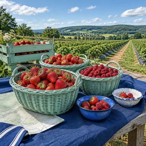 Fraises du Morvan, framboises du Châtillonnais : cartographie des paniers d'été à la cueillette