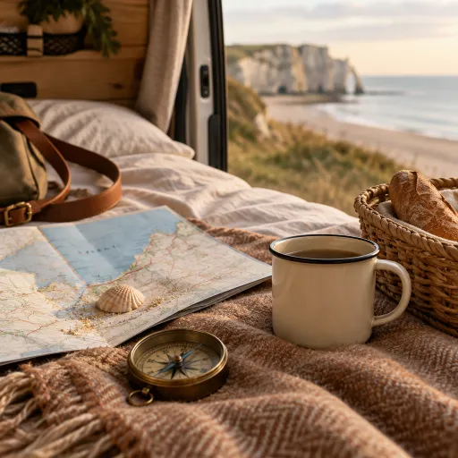 Un voyage en Normandie en van : itinéraires côtiers, nuits d’exception et art de vivre nomade